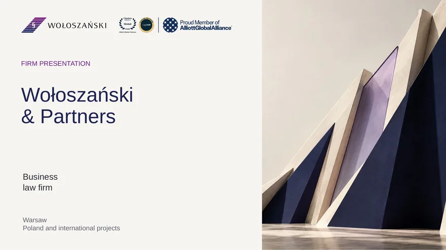 Cover of the Wołoszański & Partners firm presentation 2026