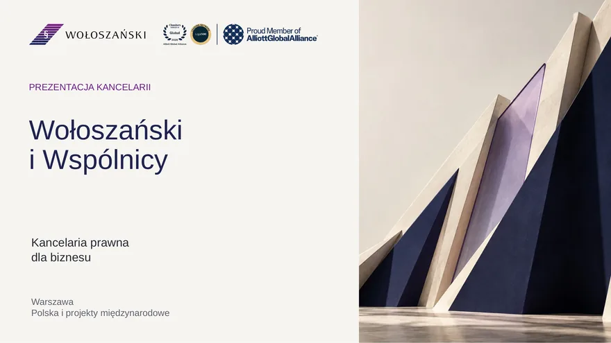 Okładka prezentacji kancelarii Wołoszański i Wspólnicy 2026
