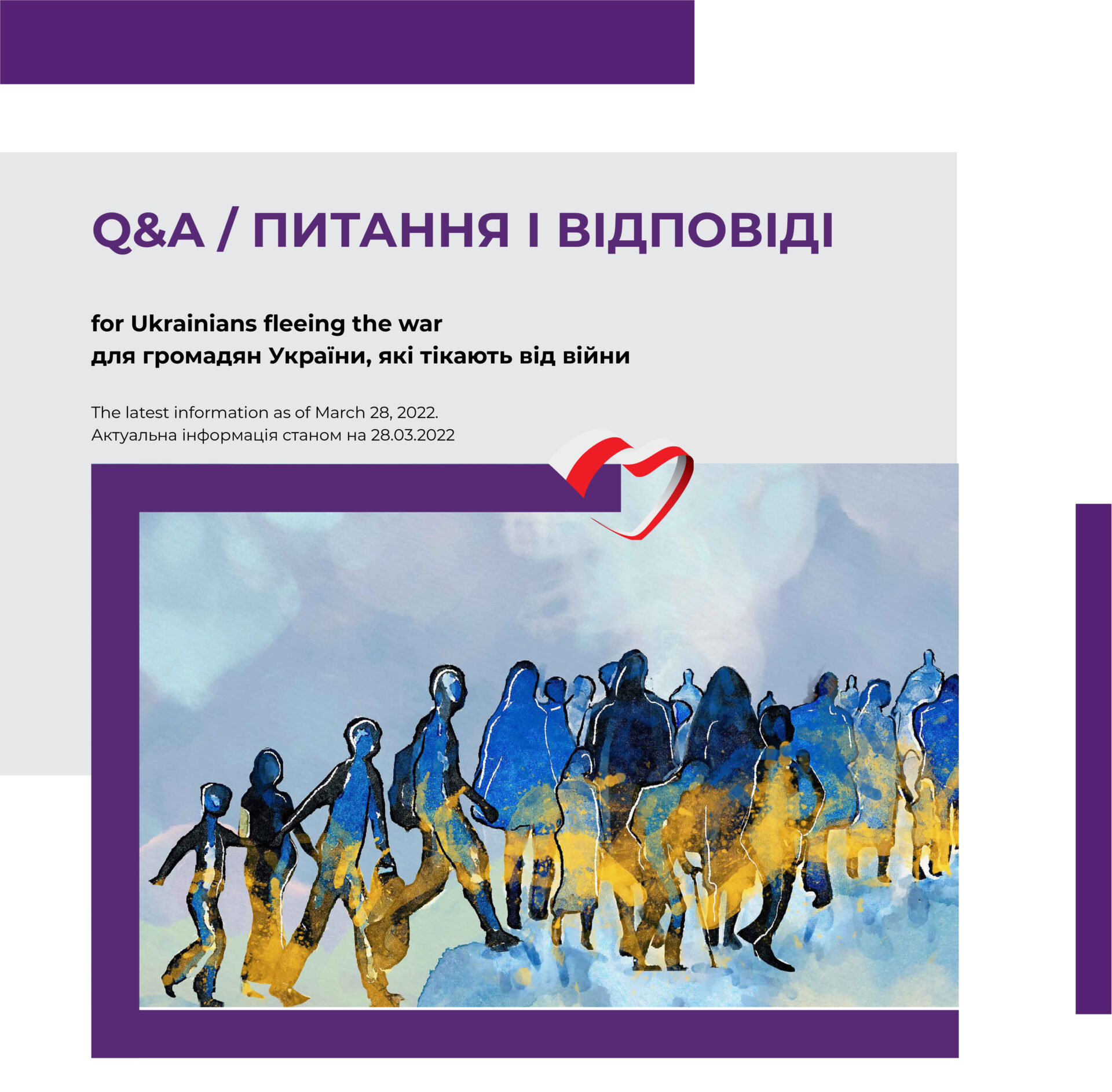 Q&A for Ukrainians fleeing the war. Share it with your Ukrainian friends