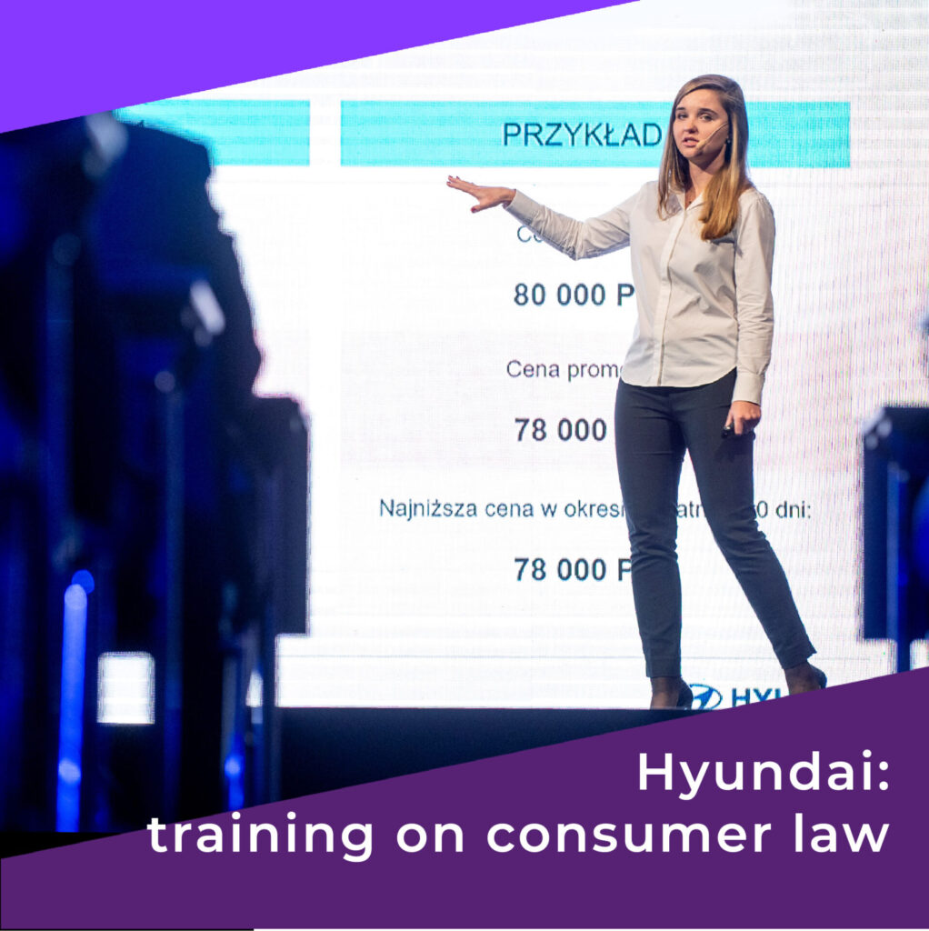 We trained Hyundai dealers on consumer law