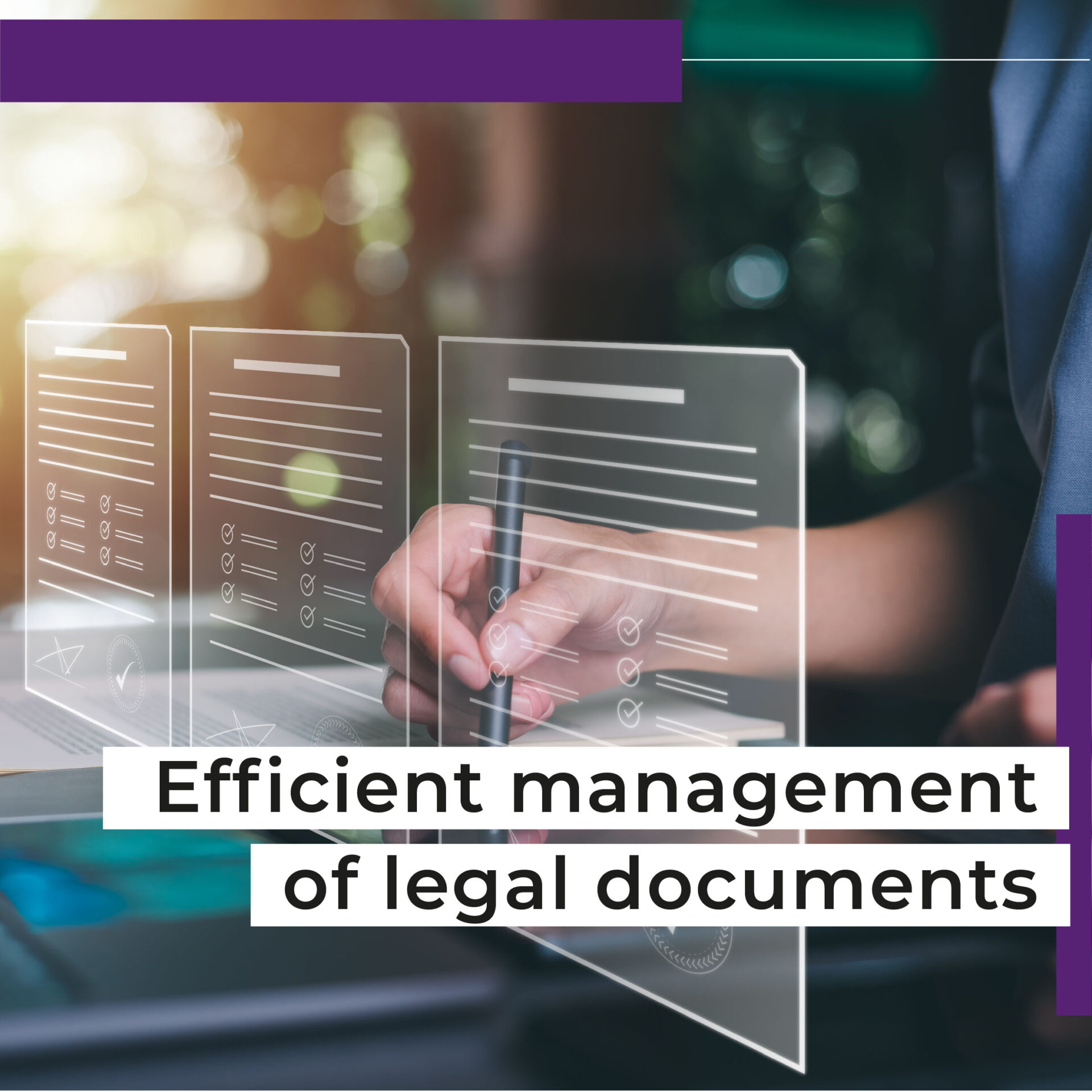 Management of legal documents in outsourcing